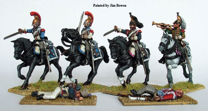 Napoleonic French Heavy Cavalry 1812-1815 - bemalte Kommandofiguren - Perry Miniatures - PM-FN120