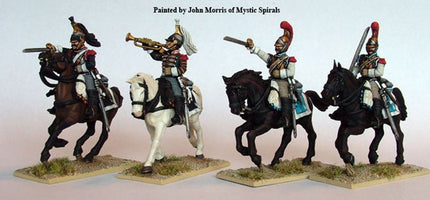 Napoleonic French Heavy Cavalry 1812-1815 - bemalte Beispielfiguren - Perry Miniatures - PM-FN120