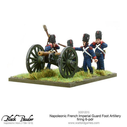 Napoleonic French Imperial Guard Foot Artillery firing 6 - pdr - Artillerie - Warlord Games - 303012015