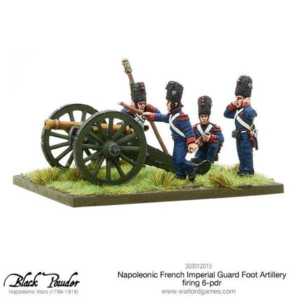 Napoleonic French Imperial Guard Foot Artillery firing 6 - pdr - Artillerie - Warlord Games - 303012015