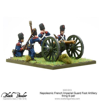 Napoleonic French Imperial Guard Foot Artillery firing 6 - pdr - Artillerie - Warlord Games - 303012015