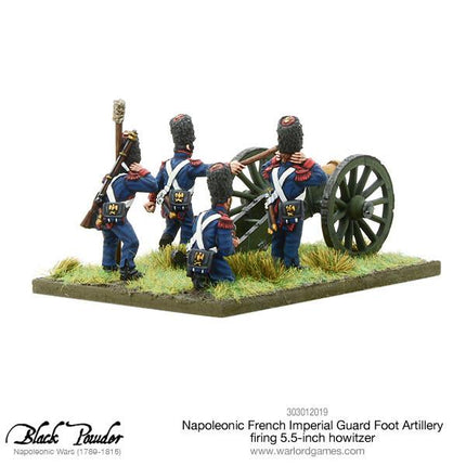 Napoleonic French Imperial Guard Foot Artillery firing Howitzer - Artillerie - Warlord Games - 303012019