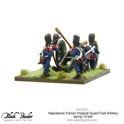 Napoleonic French Imperial Guard Foot Artillery laying 12 - pdr - Artillerie - Warlord Games - 303012018