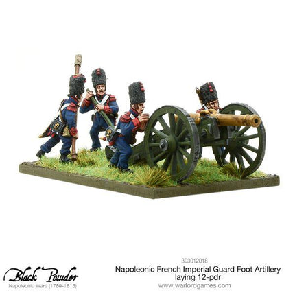 Napoleonic French Imperial Guard Foot Artillery laying 12 - pdr - Artillerie - Warlord Games - 303012018