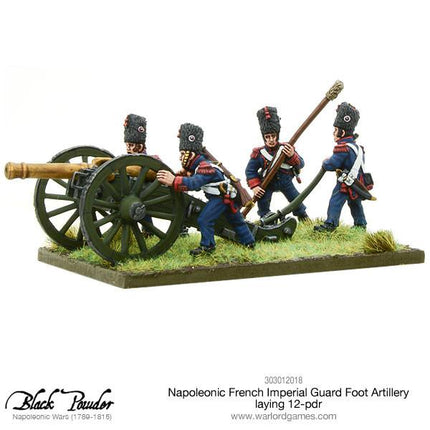 Napoleonic French Imperial Guard Foot Artillery laying 12 - pdr - Artillerie - Warlord Games - 303012018
