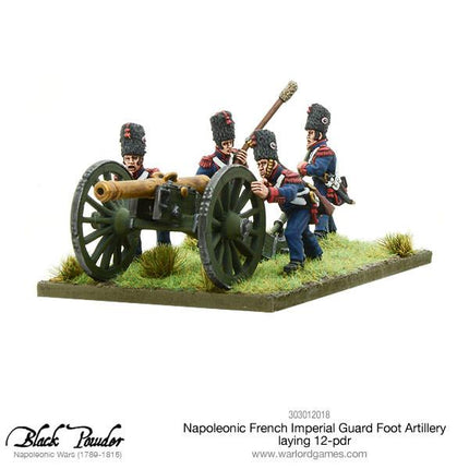 Napoleonic French Imperial Guard Foot Artillery laying 12 - pdr - Artillerie - Warlord Games - 303012018