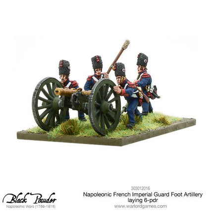Napoleonic French Imperial Guard Foot Artillery laying 6 - pdr - Artillerie - Warlord Games - 303012016