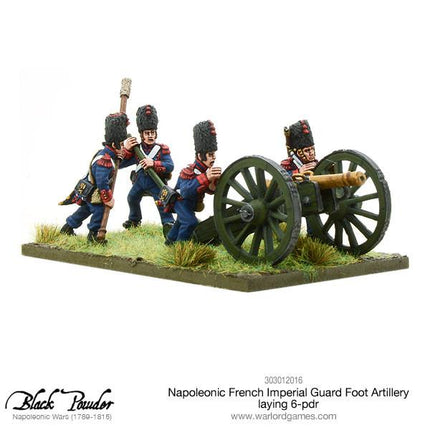 Napoleonic French Imperial Guard Foot Artillery laying 6 - pdr - Artillerie - Warlord Games - 303012016