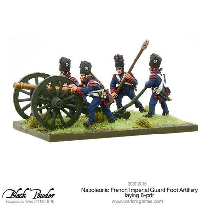 Napoleonic French Imperial Guard Foot Artillery laying 6 - pdr - Artillerie - Warlord Games - 303012016