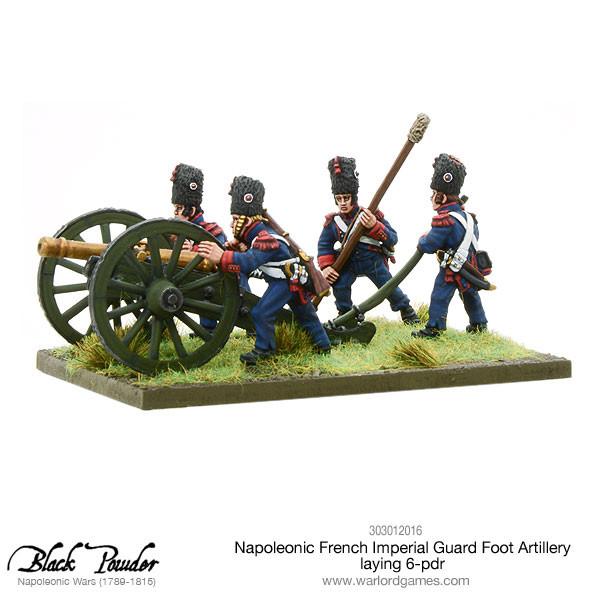Napoleonic French Imperial Guard Foot Artillery laying 6 - pdr - Artillerie - Warlord Games - 303012016