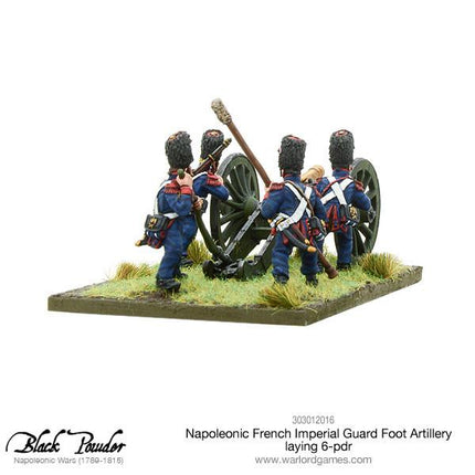 Napoleonic French Imperial Guard Foot Artillery laying 6 - pdr - Artillerie - Warlord Games - 303012016