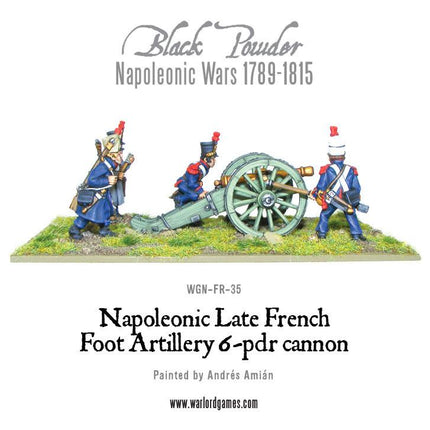 Napoleonic Late French Foot Artillery 6 - pdr Cannon - Artillerie - Warlord Games - WGN-FR-35