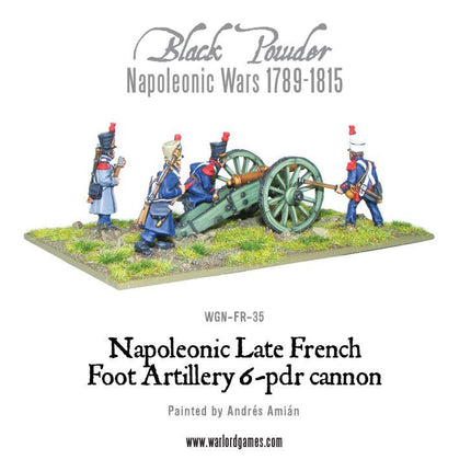 Napoleonic Late French Foot Artillery 6 - pdr Cannon - Artillerie - Warlord Games - WGN-FR-35
