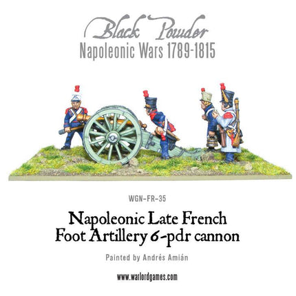 Napoleonic Late French Foot Artillery 6 - pdr Cannon - Artillerie - Warlord Games - WGN-FR-35
