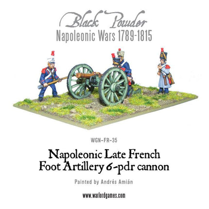 Napoleonic Late French Foot Artillery 6 - pdr Cannon - Artillerie - Warlord Games - WGN-FR-35