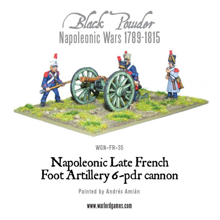 Napoleonic Late French Foot Artillery 6 - pdr Cannon - Artillerie - Warlord Games - WGN-FR-35