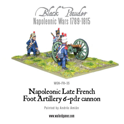 Napoleonic Late French Foot Artillery 6 - pdr Cannon - Artillerie - Warlord Games - WGN-FR-35