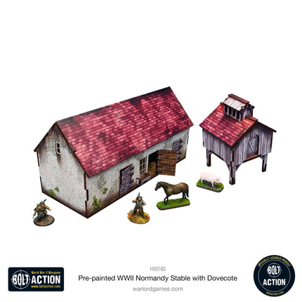 Normandy Stable with Dovecote (Pre - painted) - Gelände - Micro Art Studio - H00160