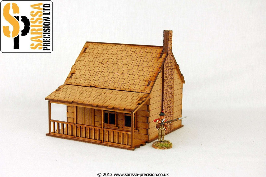 North American House with Porch - Stone Chimney 1 - Gelände - Sarissa - M002