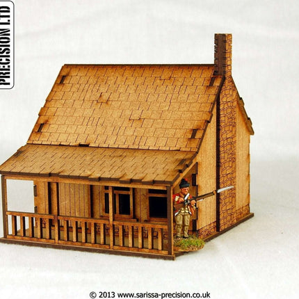 North American House with Porch - Stone Chimney 2 - Gelände - Sarissa - M004