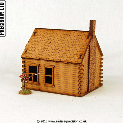 North American Log Cabin - Stone Chimney - Gelände - Sarissa - M015