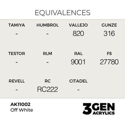 AK Interactive 3rd Generation - Offwhite 18 ml