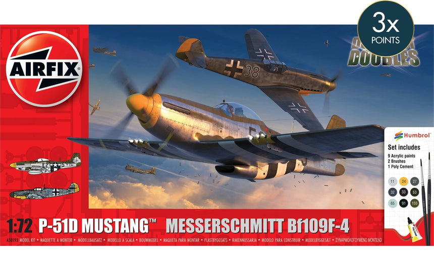 A50193 P-51D Mustang vs Bf109F-4 Dogfight Double