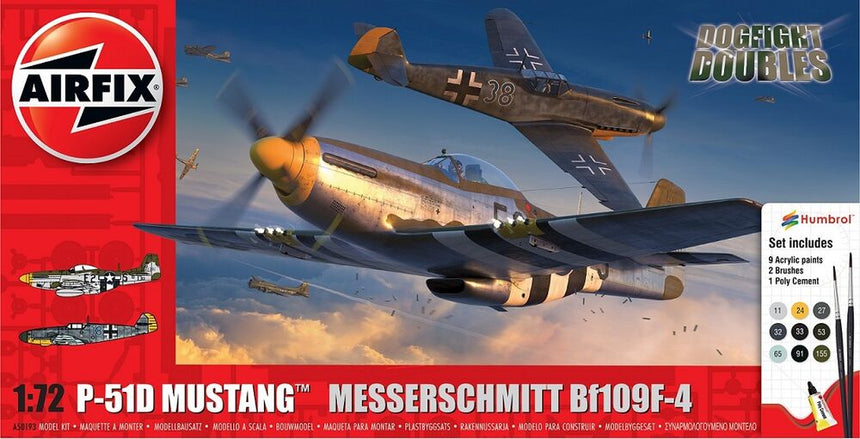 P-51D Mustang vs Bf109F-4 Dogfight Double - Starterset - Airfix - A50193