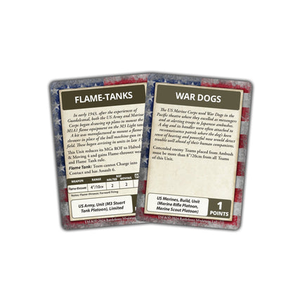Pacific: American Command Cards