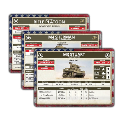 Pacific: American Unit Cards