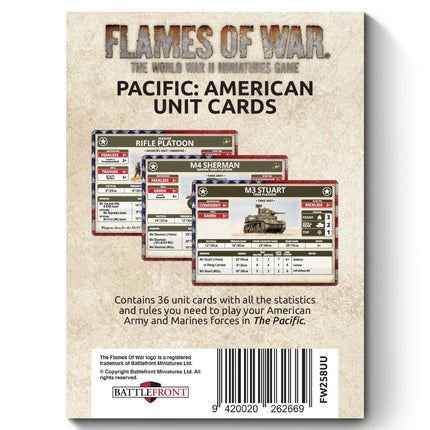Pacific: American Unit Cards