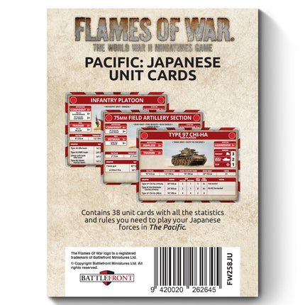 Pacific: Japanese Unit Cards