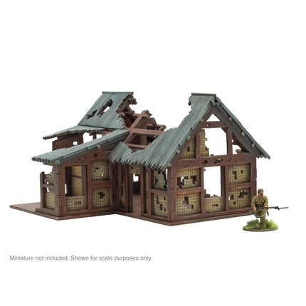 Pacific Theatre - L - Shaped Building Ruins - Gelände - Skytrex - SLC0104