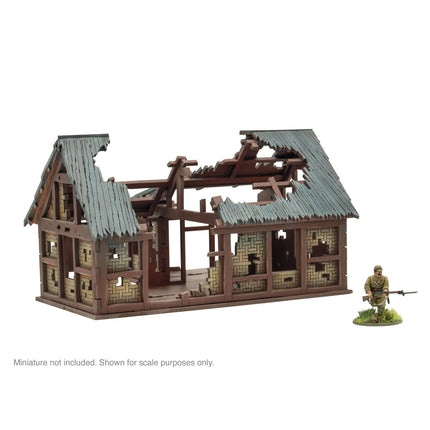 Pacific Theatre - L - Shaped Building Ruins - Gelände - Skytrex - SLC0104