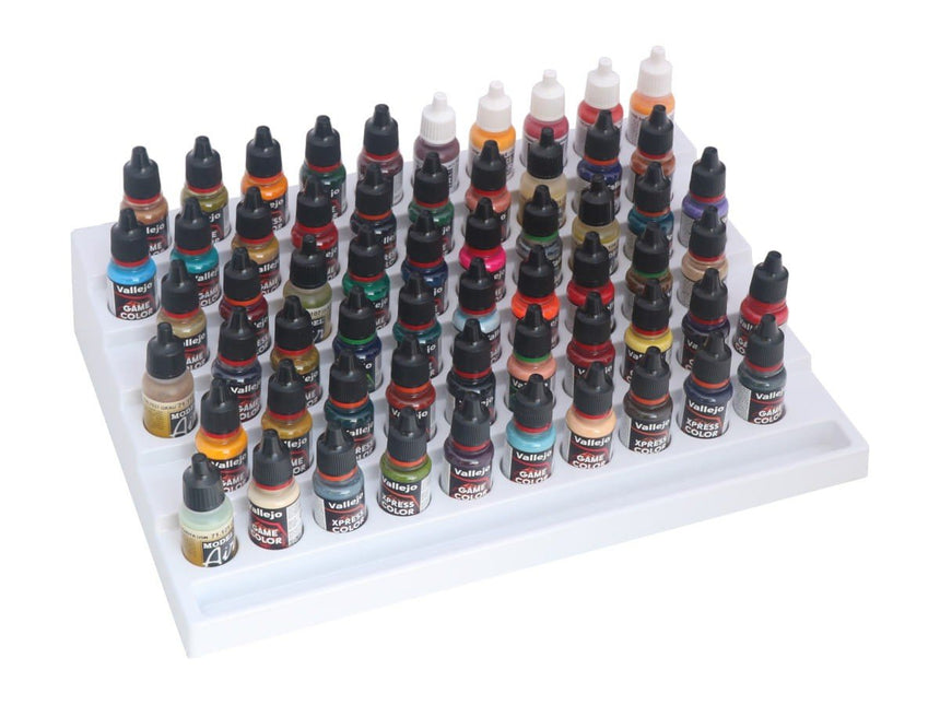Paint Stand for 60 bottles of Army Painter, Vallejo, etc. - Safe & Sound