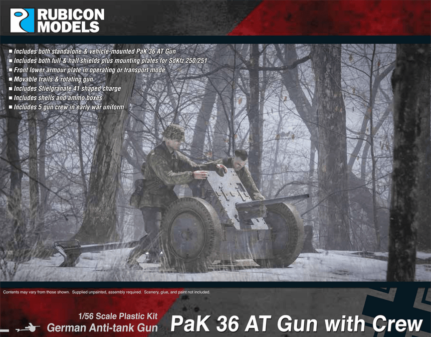 PaK 36 AT Gun with Crew - Artillerie - Rubicon Models UK Ltd - 280057