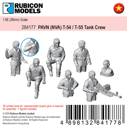 PAVN (NVA) T-54 / T-55 Tank Crew - Rubicon Models UK Ltd - 284177