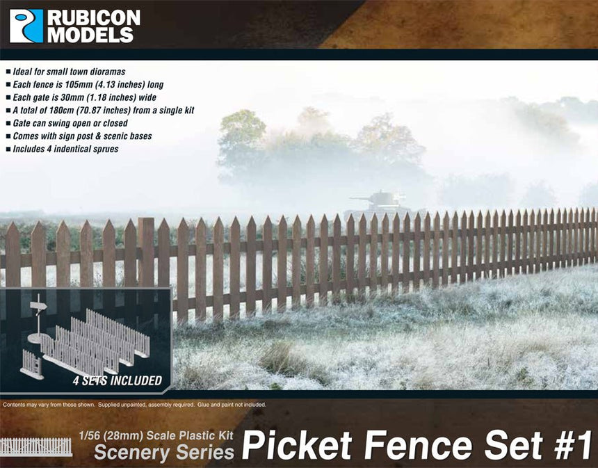 Picket Fence Set 1 - Gelände - Rubicon Models UK Ltd - 283002