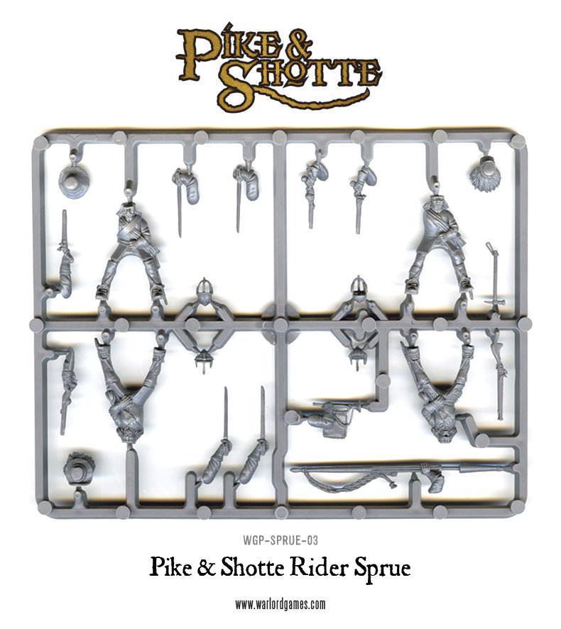 Pike & Shotte Riders Sprue - Reiter-Gussrahmen (4 Figuren)