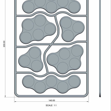 Plastic Bases Set 10. Skirmish movement trays for 20mm round bases. - Zubehör - Victrix - VXB010
