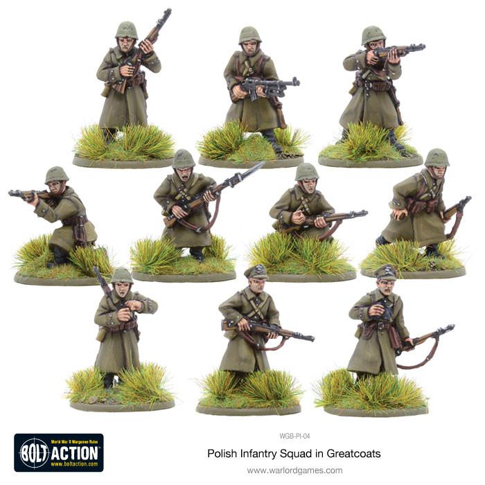 Polish Infantry Squad in Greatcoats - Infanterie - Warlord Games - WGB-PI-04