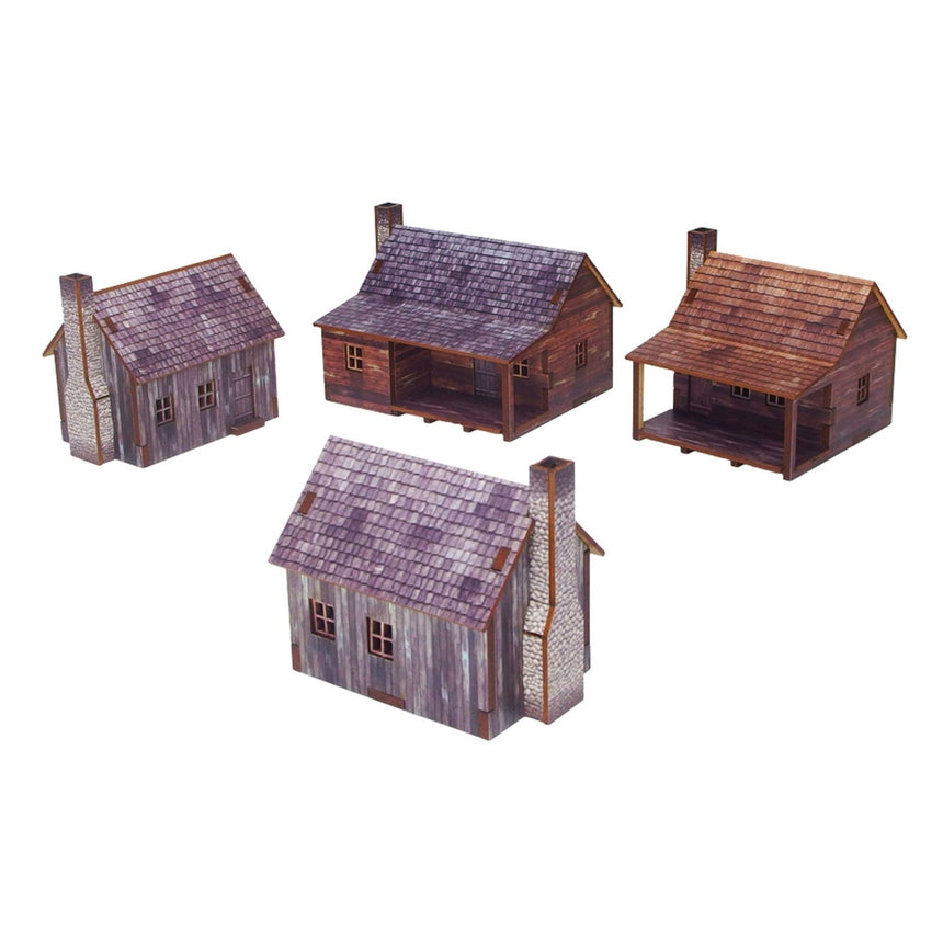 Pre - Painted American Houses (Epic Battles Scale) - Gelände - Micro Art Studio - H00259