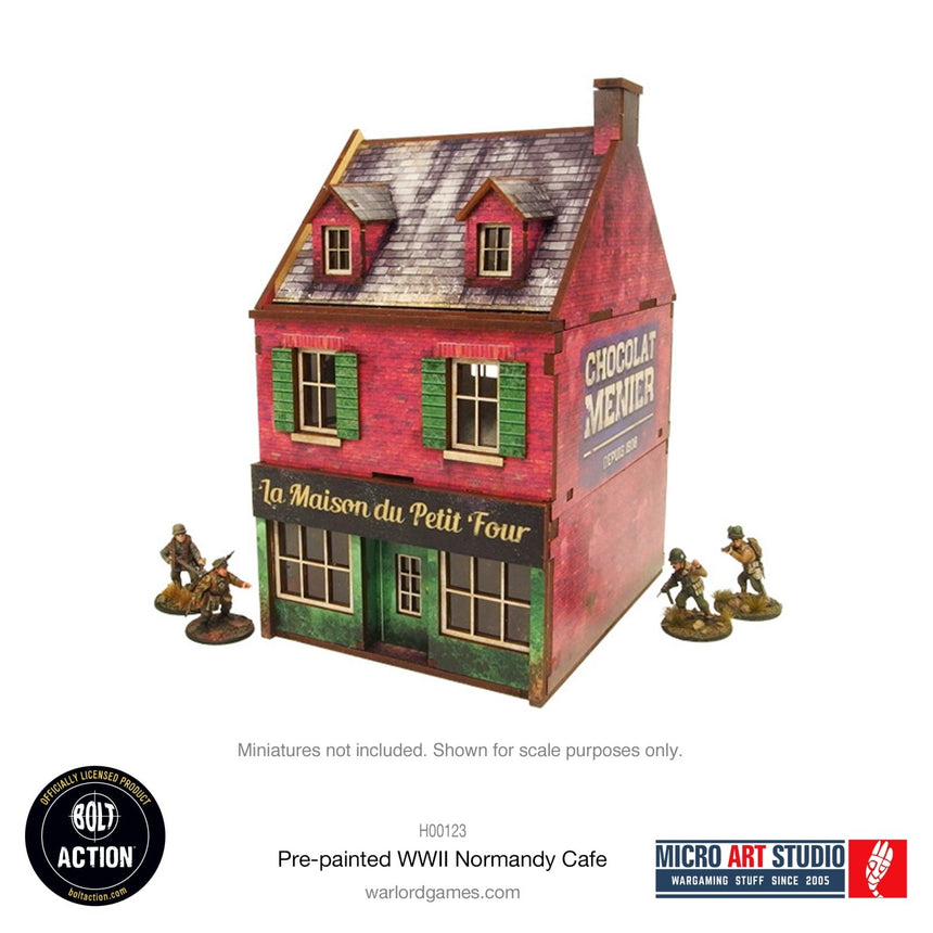 Pre - painted WW2 Normandy Cafe - Gelände - Micro Art Studio - H00123
