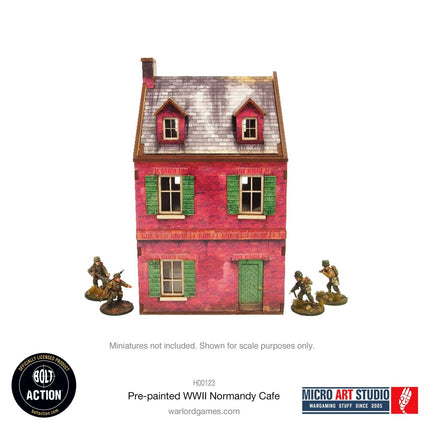 Pre - painted WW2 Normandy Cafe - Gelände - Micro Art Studio - H00123