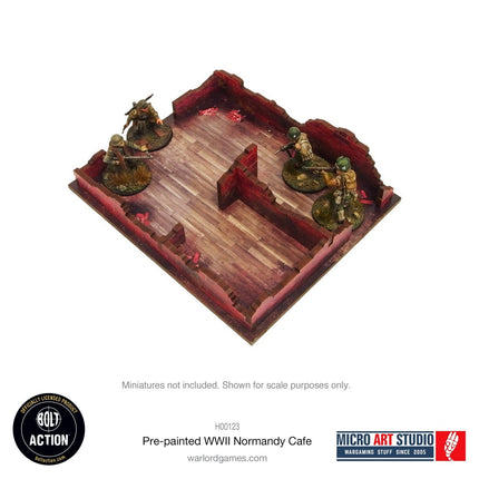 Pre - painted WW2 Normandy Cafe - Gelände - Micro Art Studio - H00123