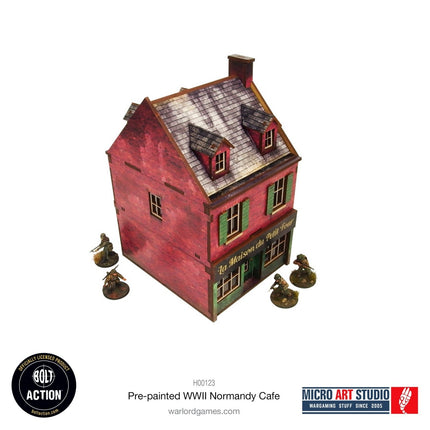 Pre - painted WW2 Normandy Cafe - Gelände - Micro Art Studio - H00123