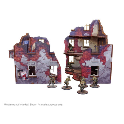 Pre - Painted WW2 Ostfront Apartment Block Bundle - Gelände - Micro Art Studio - Ostfront01