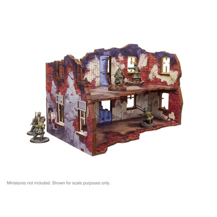 Pre - Painted WW2 Ostfront Stalingrad Apartment Block Back - Gelände - Micro Art Studio - H00245