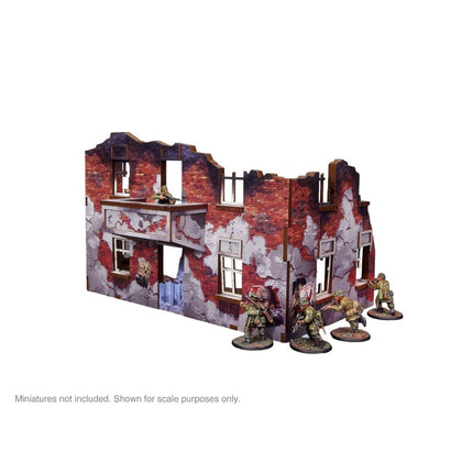 Pre - Painted WW2 Ostfront Stalingrad Apartment Block Back - Gelände - Micro Art Studio - H00245