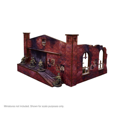 Pre - Painted WW2 Ostfront Stalingrad Factory Back (with Ramp) - Gelände - Micro Art Studio - H00253
